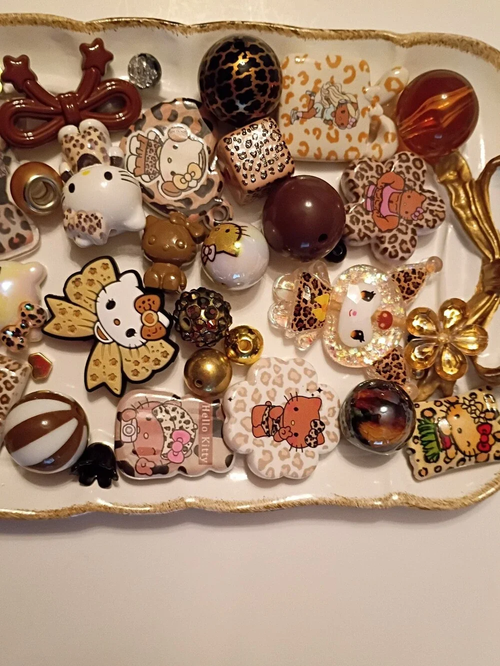 Leopard Hello Kitty Beads/Charms